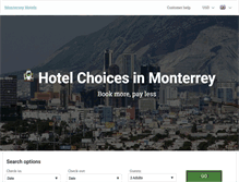 Tablet Screenshot of hoteles-en-monterrey.com